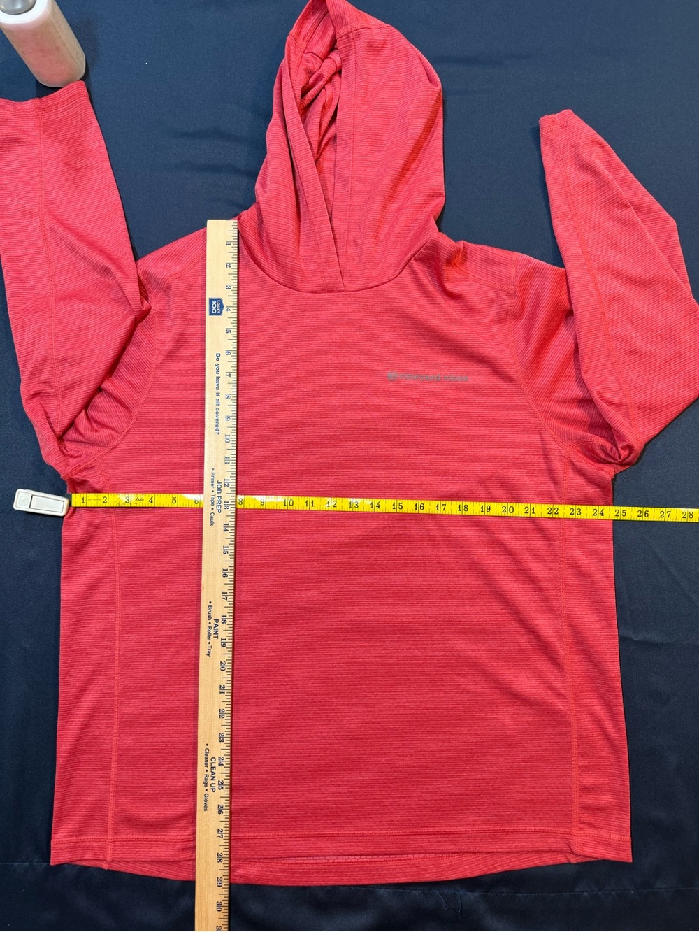 Vineyard Vines Men's XL Coral Heathered Grid Performance Hoodie - Picture 4 of 8